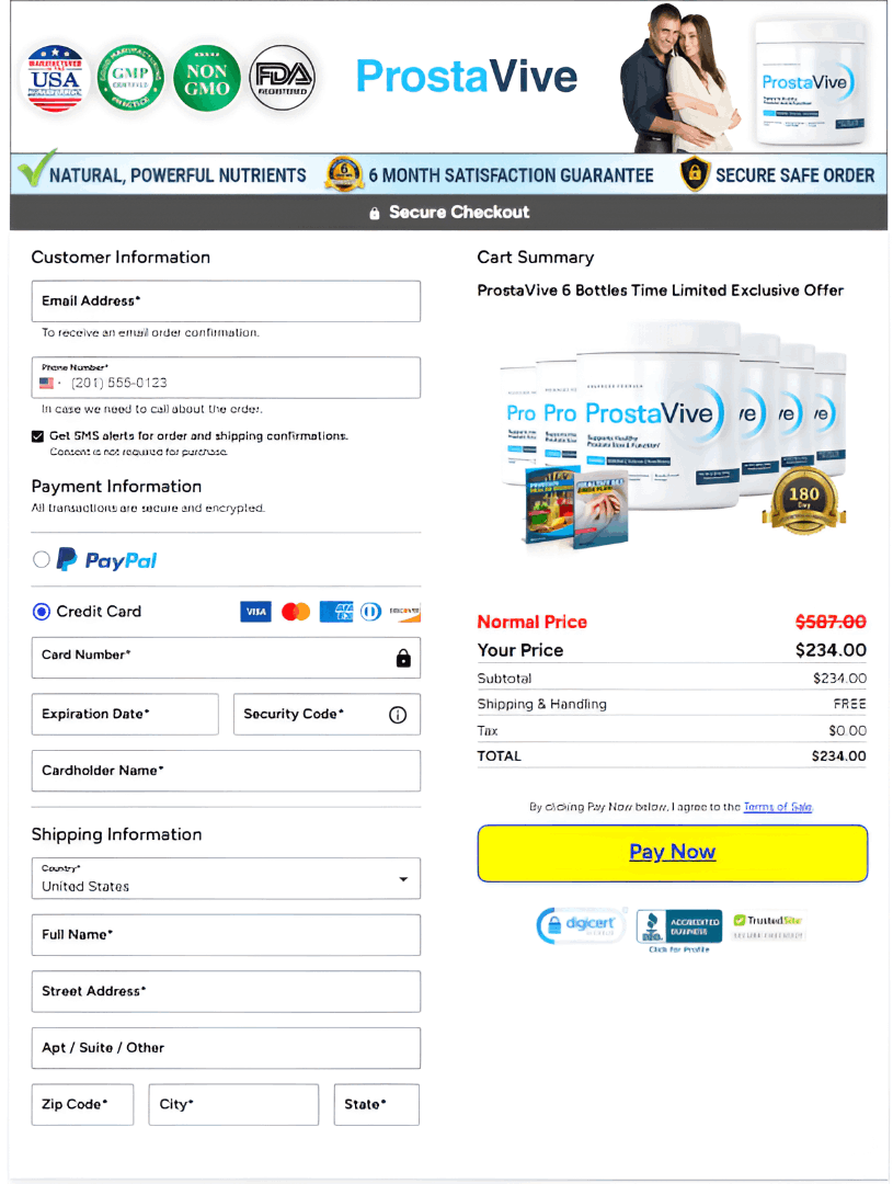 ProstaVive -Secure-Checkout